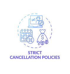 Strict Cancellation Policies Concept Icon