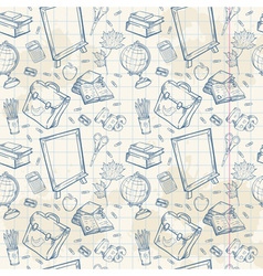 Back to school seamless pattern Royalty Free Vector Image