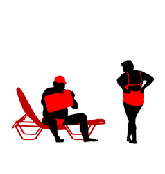 Senior Couple Beach Enjoy Silhouette