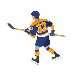 Hockey Player Moving Composition