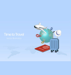 Online Travel Booking Concept Airplane