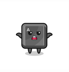 Keyboard Button Mascot Character Saying I Do