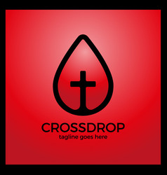 Cross Drop Logo - Christ Blood