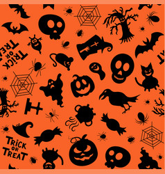 Halloween Orange Festive Seamless Pattern