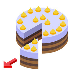 Lobbyist Cake Piece Icon Isometric