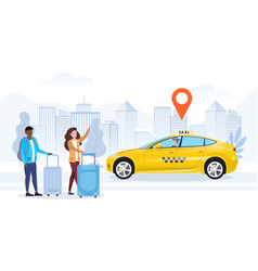 Taxi Order Or Ride Hailing App And Location Marker