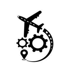 Airplane Maintenance Icon Black Design