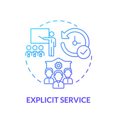 Explicit Service Blue Gradient Concept Icon