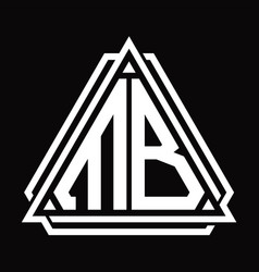 Mb Logo Letter Monogram With Triangle Shape