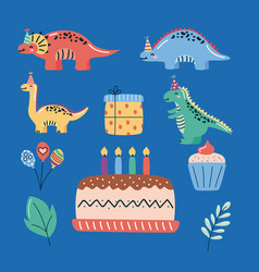 Ten Dinosaur Birthday Icons