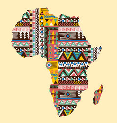 Africa map with African typography made of Vector Image