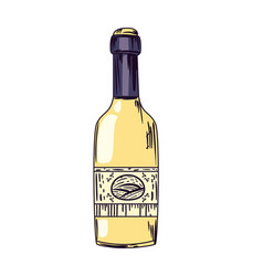 Flat White Wine Bottle