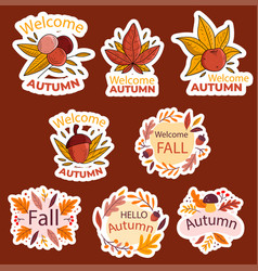 Set Of Autumn Sticker Packs