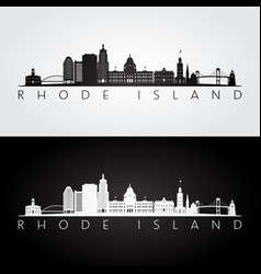 Rhode Island State Skyline And Landmarks