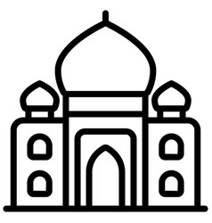 Taj Mahal Outline Icon Hindu Festival Hindu