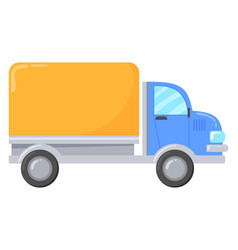 Cargo Truck Cartoon Icon Shipping Transport Side