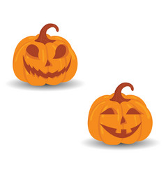 Halloween Pumpkin Set Isolated On White