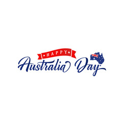 Happy Australia Day Typography Poster