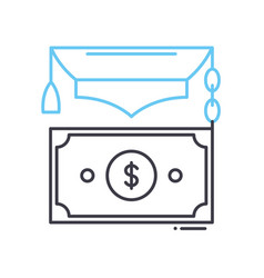 Student Loans Line Icon Outline Symbol