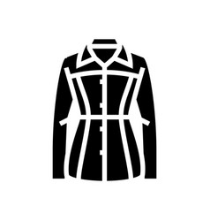 Car Coat Outerwear Female Glyph Icon