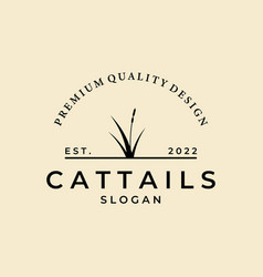 Cattail Grass Logo Icon Design