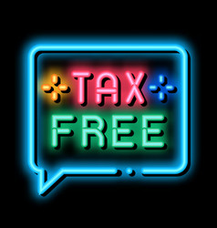 Tax Free Neon Glow Icon