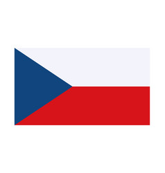 Czech Republic Flag Flat Color Clipart Or Icon