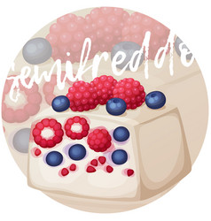 Mixed Berries Semifreddo Icon Cartoon