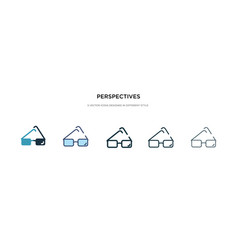 Perspectives Icon In Different Style Two Colored