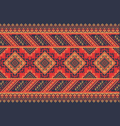 Aztec Kilim Geometric Border Pattern