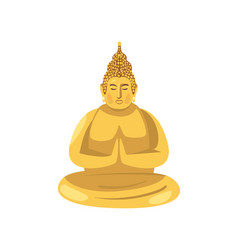 Flat Golden Buddha Design