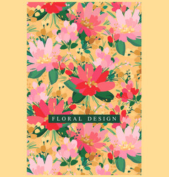 Floral Design Template For Card Poster