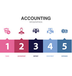 Accounting Icons Infographic Design Template