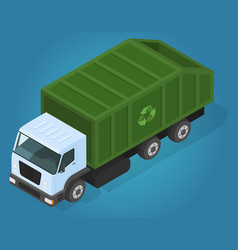 Garbage Truck Green Lorry Collection