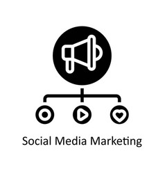 Social Media Marketing Solid Icon Design