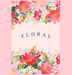 Floral Design Template For Card Poster