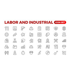 Labor And Industrial Icon Set