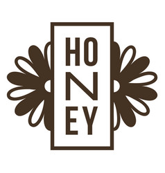 Honey Vertical Flowers Badge