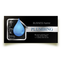 Plumbing Repair Service Unique Business Card