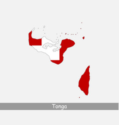 Tonga Map Flag