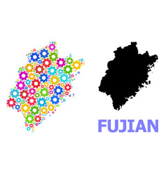 Workshop Mosaic Map Fujian Province Bright