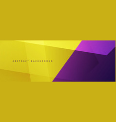 Yellow And Purple Modern Abstract Wide Banner With