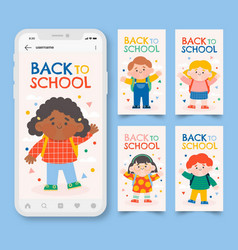 Back School Design Instagram Stories Collection