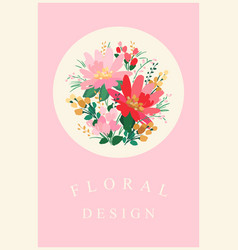 Floral Design Template For Card Poster