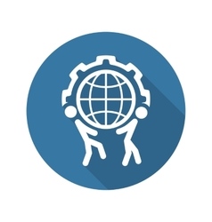 Technical support icon flat design Royalty Free Vector Image