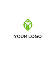 Tb Monogram With Leaf Logo Design Ideas Creative