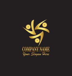 Gold Three People Logo Around Circleconcept Group