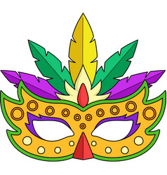 Mardi Gras Mask Cartoon Colored Clipart