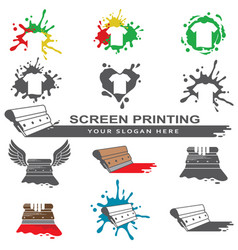 Silk Screen Printing Icons