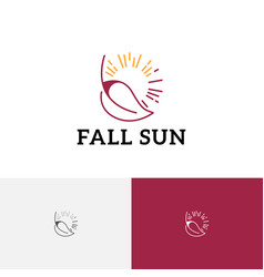 Fall Sun Leaf Autumn Nature Ling Logo